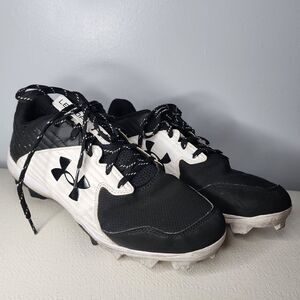 Under Armour Lead off RM Low Baseball Cleats Size 10 Black Model# 3023442-001.